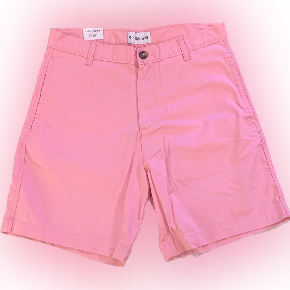 NWT Saddlebred Comfort Flex Flat Front Shorts in Sprite Pink